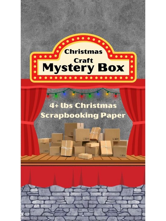 Unbranded Other - Christmas Craft Mystery Box 4+ Lbs Scrapbooking Paper